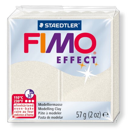 FIMO effect - metalická biela perla, č.08