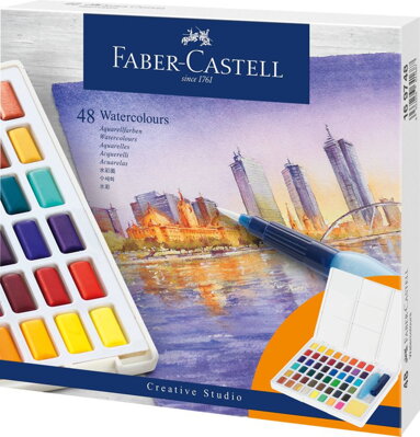 Faber-Castell cestovná akvarelová sada, 48ks