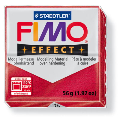FIMO effect - metalická rubínová, č.28