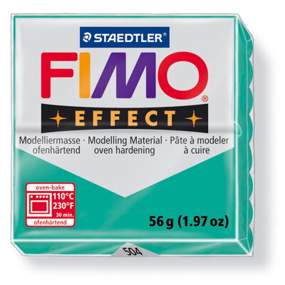 FIMO effect - transparentná zelená, č.504