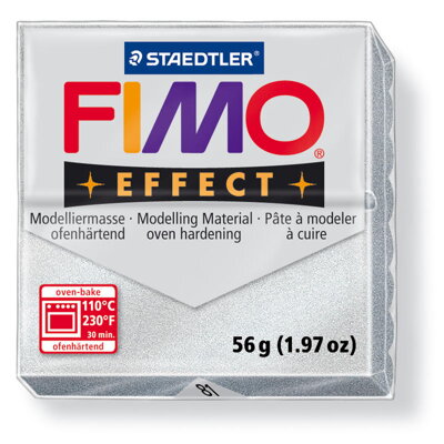 FIMO effect - metalická strieborná, č.81