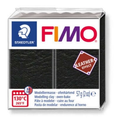 FIMO koža - čierna, č.909
