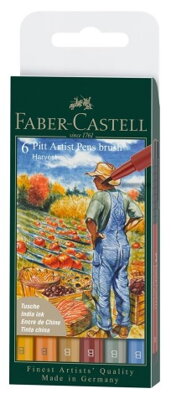 Pitt Artist pens brush Faber-Castell - harvest 6ks