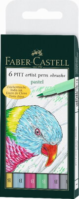 Pitt Artist pen Faber-Castell - pastel, 6 ks