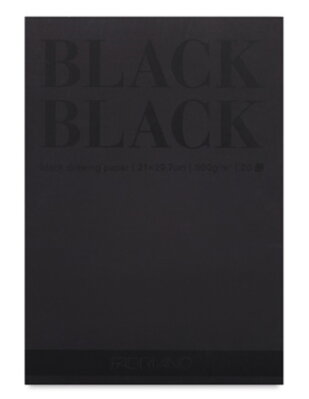 Fabriano - čierny blok 300g/m2