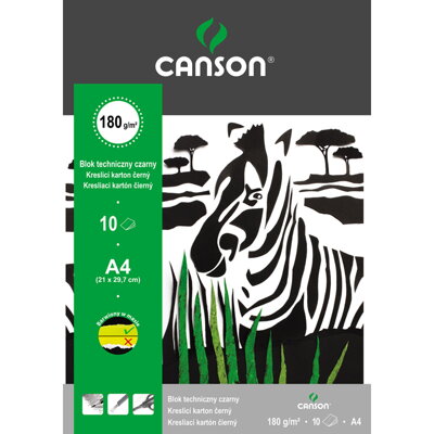 CANSON - technický blok, čierny papier