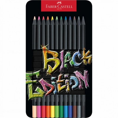 Faber-Castell Black Edition pastelky v plechu
