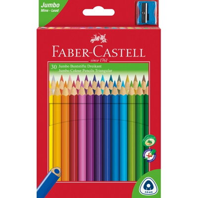 Faber-Castell - JUMBO pastelky v papierovej krabičke, 30 ks
