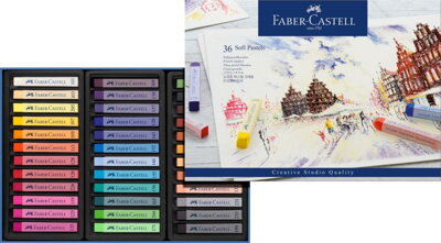 Suchý mäkký pastel Faber-Castell, 36 ks - hranatý