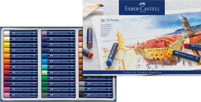 Olejový pastel Faber-Castell, 36 ks - okrúhly