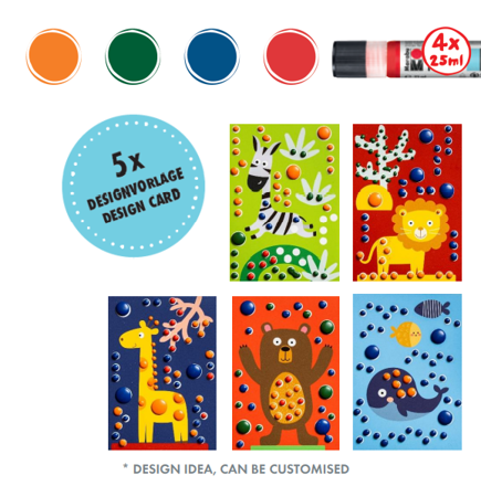 Dot Pen Kids Marabu 4x25ml - zvieratá
