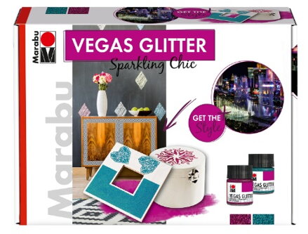 Marabu sada na dekoráciu Vegas glitter Sparkling Chic