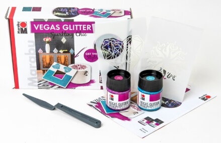 Marabu sada na dekoráciu Vegas glitter Sparkling Chic