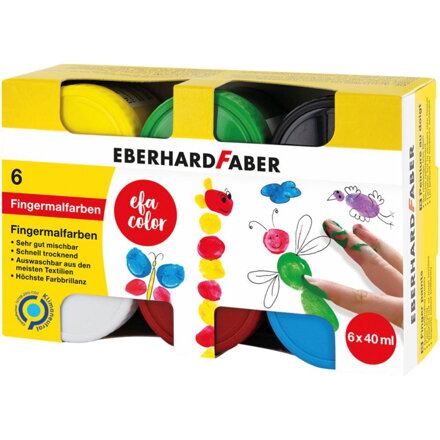 Prstové farby Eberhard Faber, 6x40ml