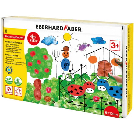 Prstové farby Eberhard Faber, 6x100ml
