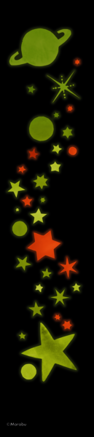 Marabu - svietiace farby v tme Stars, 3x15ml