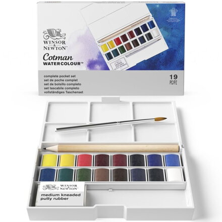 Winsor & Newton - Akvarelová vrecková sada, 16ks
