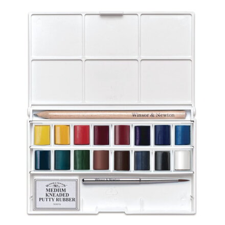 Winsor & Newton - Akvarelová vrecková sada, 16ks