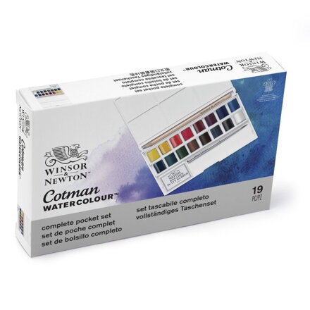 Winsor & Newton - Akvarelová vrecková sada, 16ks