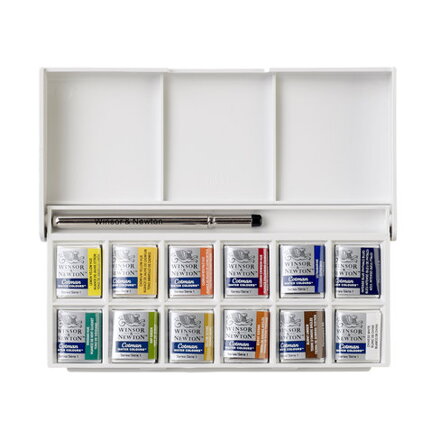 Winsor & Newton - Akvarelová vrecková sada, 12ks