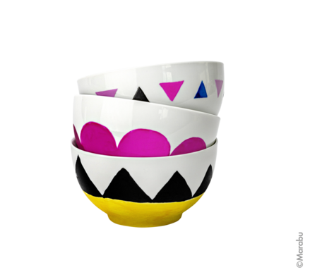 Marabu - Porcelán a sklo, sada 6+1ks - matné