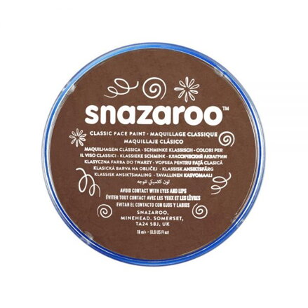 Snazaroo - farba na tvár, hnedá tmavá,  18 ml