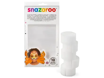 Snazaroo - hubka na maľovanie tváre, 10 ks polovičné