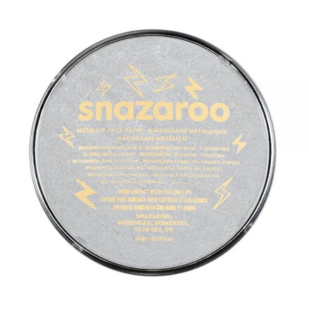 Snazaroo - farba na tvár, strieborná metalická 18 ml