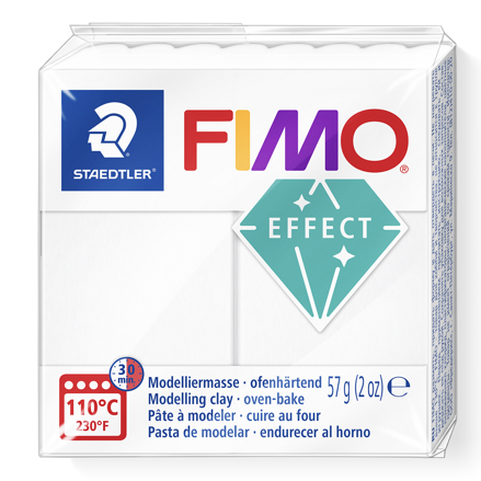 FIMO effect - transparentná biela, č.014