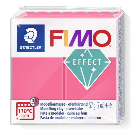 FIMO effect - transparentná červená, č.204