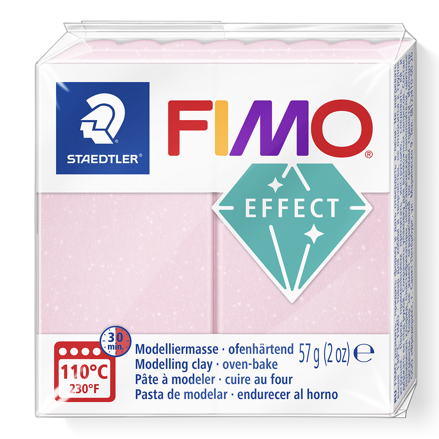 FIMO effect - transparentná perleť svetloružový kremeň, č.206