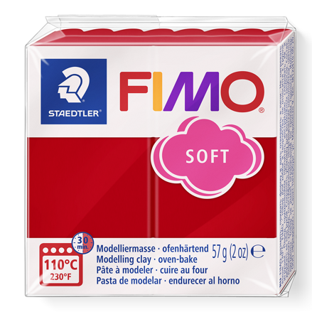FIMO soft - Vianočná červená, č.2