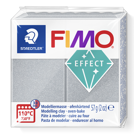 FIMO effect - metalická strieborná, č.81