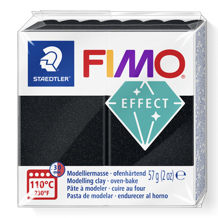 FIMO effect - trblietavá čierna, č.907