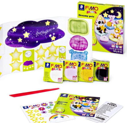 FIMO sada KIDS snívajúci maznáčikovia 4ks x 42g