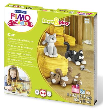 FIMO sada KIDS mačky 4ks x 42g