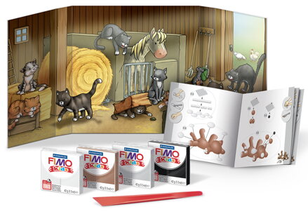 FIMO sada KIDS mačky 4ks x 42g
