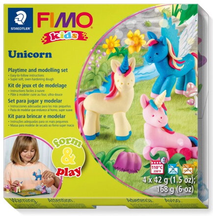 FIMO sada KIDS jednorožci 4ks x 42g