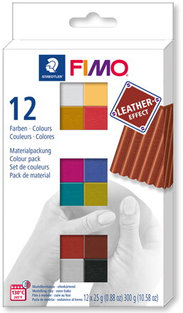 FIMO sada LEATHER 12ks x 25g