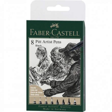 Pitt Artist Pens Faber-Castell black 8ks