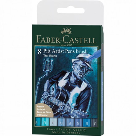 Pitt Artist pens brush Faber-Castell - the blues 8ks