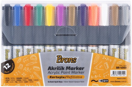 Brons akrylový popisovač 12ks