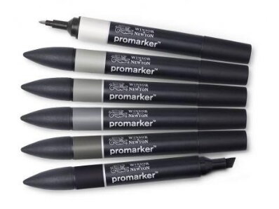 Winsor & Newton ProMarker - neutral tones, 6 ks