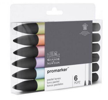 Winsor & Newton ProMarker - pastel tones, 6 ks