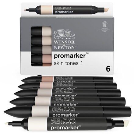 Winsor & Newton ProMarker - skin tones, 6 ks