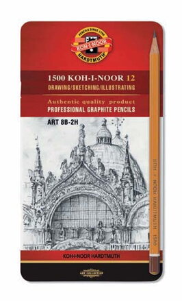 Sada graf. ceruziek Koh-i-noor ART 1500, 8B - 2H
