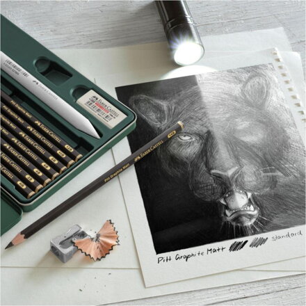 Grafit. ceruzky Faber-Castell Pitt Matt, 11 ks 