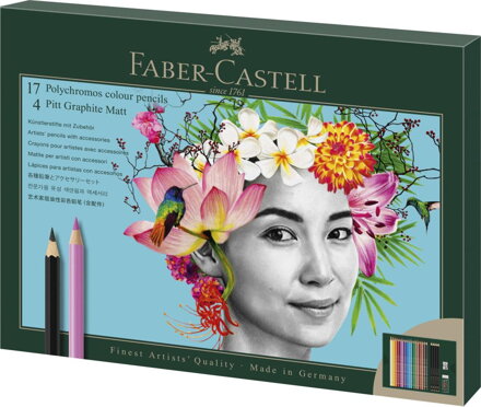 Faber-Castell - 17ks Polychromos + 4ks Pitt Matt ceruzky