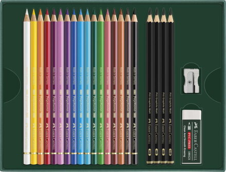 Faber-Castell - 17ks Polychromos + 4ks Pitt Matt ceruzky