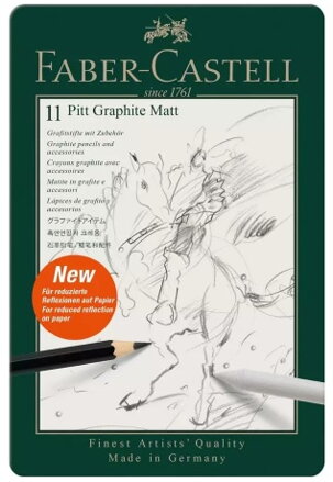 Grafit. ceruzky Faber-Castell Pitt Matt, 11 ks 